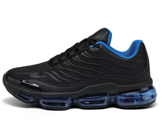 Men's Air Running Shoes Non Slip Workout Casual Sport Shoes for Men Basketball Sneakers Fashion Tennis Sport Fitness Cross Trainers - Black/Blue