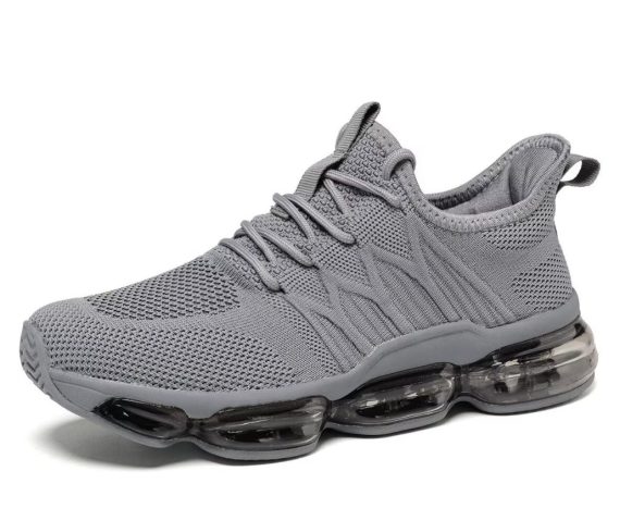 Men's Air Running Shoes Non Slip Workout Casual Sport Shoes for Men Basketball Sneakers Fashion Tennis Sport Fitness Cross Trainers - Z02 Grey