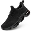 Men's Air Running Shoes Non Slip Workout Casual Sport Shoes for Men Basketball Sneakers Fashion Tennis Sport Fitness Cross Trainers - Z06 Black