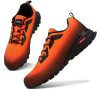 Men's Trail Running Shoes Fashion Walking Hiking Sneakers for Men Tennis Cross Training Shoe Outdoor Snearker Mens Casual Workout Footwear - Orange