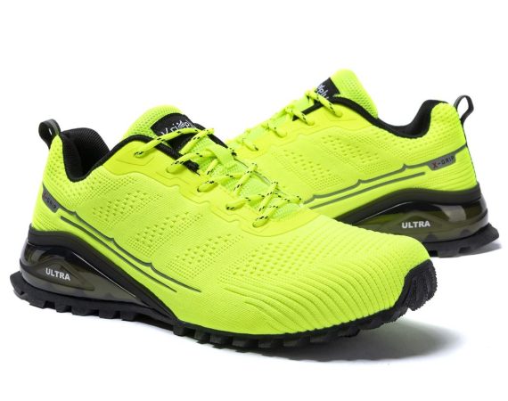 Men's Trail Running Shoes Fashion Walking Hiking Sneakers for Men Tennis Cross Training Shoe Outdoor Snearker Mens Casual Workout Footwear - Fluorescent Green