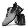Men's Trail Running Shoes Fashion Walking Hiking Sneakers for Men Tennis Cross Training Shoe Outdoor Snearker Mens Casual Workout Footwear - Black Grey